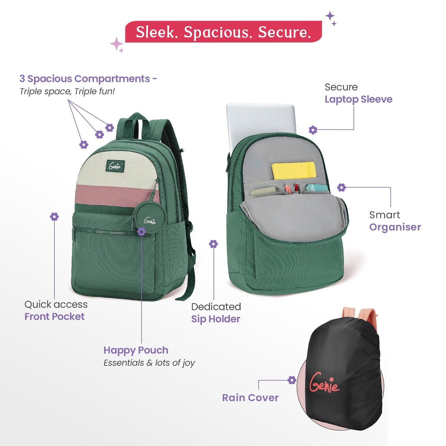 Essence 28L Laptop Backpack With Raincover