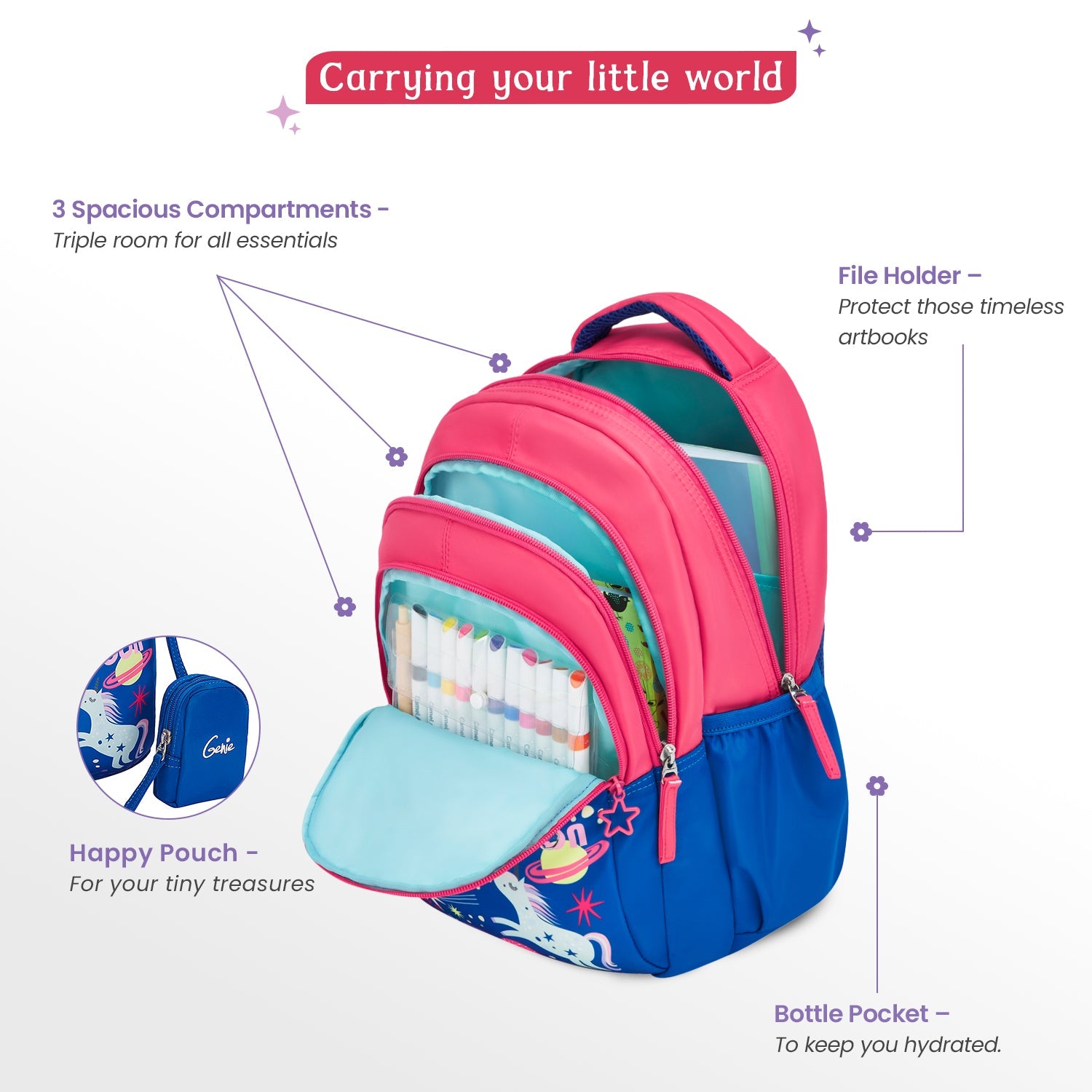 Unicornstar Small Backpack for Kids-20L