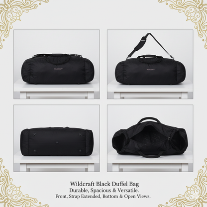 Wildcraft Duffle Bag, 53L Sleek Large Capacity Duffel | Sports, Gym, Trekking & Travel Bag For Men&Women