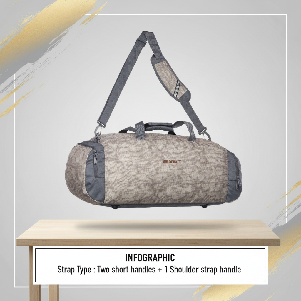 Wildcraft Duffle Bag, 45Lit Large Capacity, Large Capacity, Unisex Travel|Sports |Gym Bag