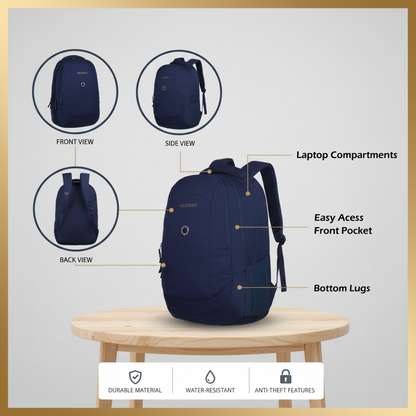 Wildcraft Power Laptop Backpack 28L Travel/School/College/Office Bag For Men & Women