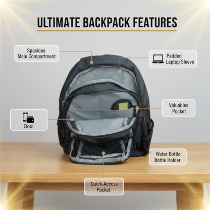 Wildcraft  Laptop Backpack 28L Travel/School/College/Office Bag For Men & Women