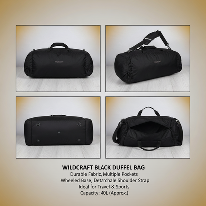 Wildcraft Duffle Bag, 45Lit Large Capacity, Large Capacity, Unisex Travel|Sports |Gym Bag