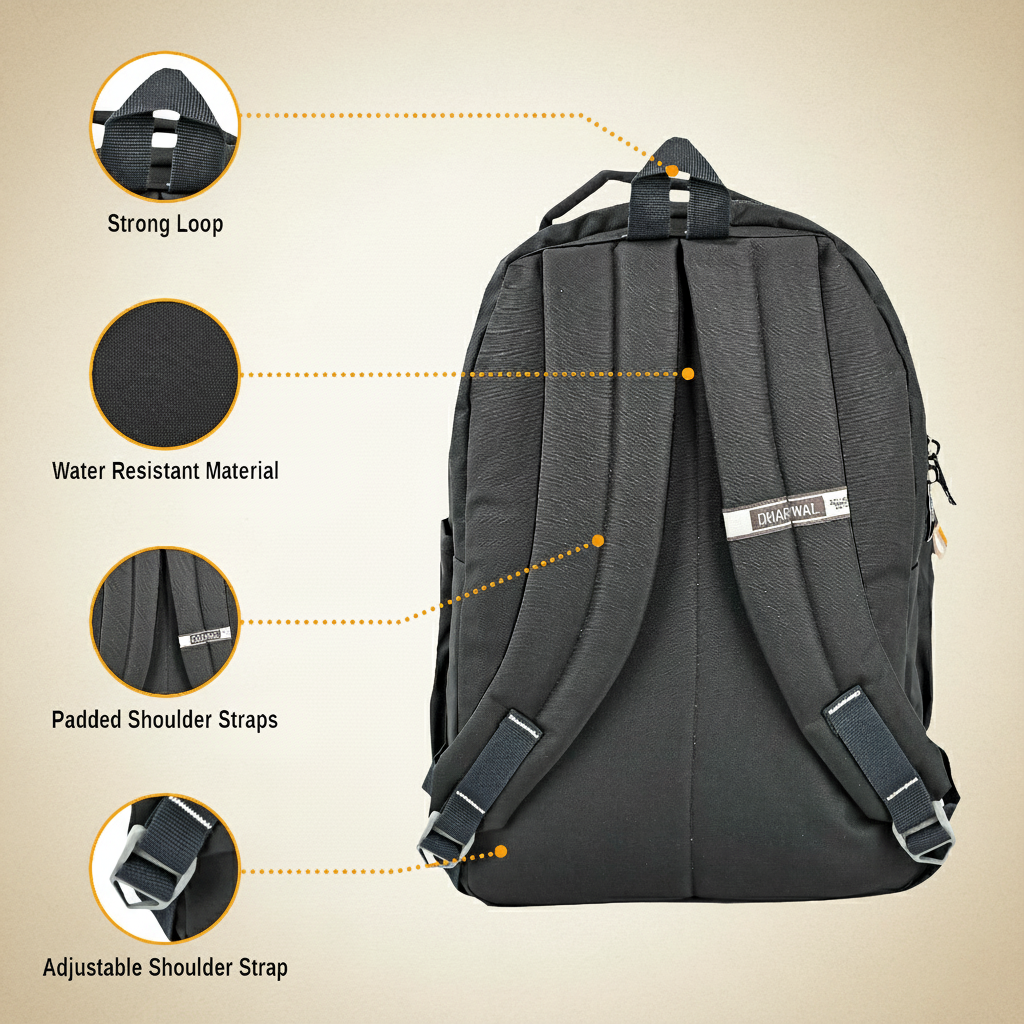 Dhariwal Backpack for Men & Women | Office, Travel, School, College bag| 34L BP-228