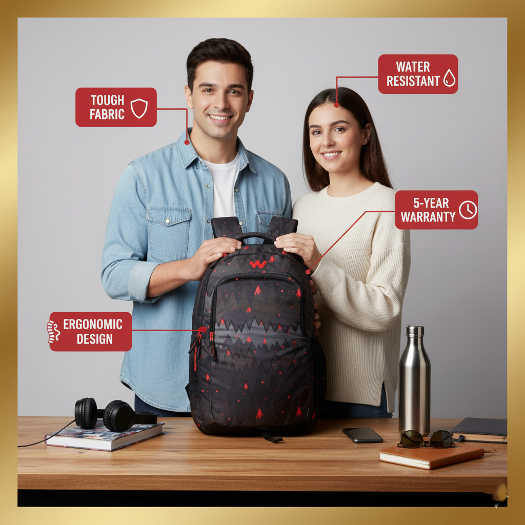 Wildcraft Backpack 30L Travel/School/College/Office Bag For Men & Women