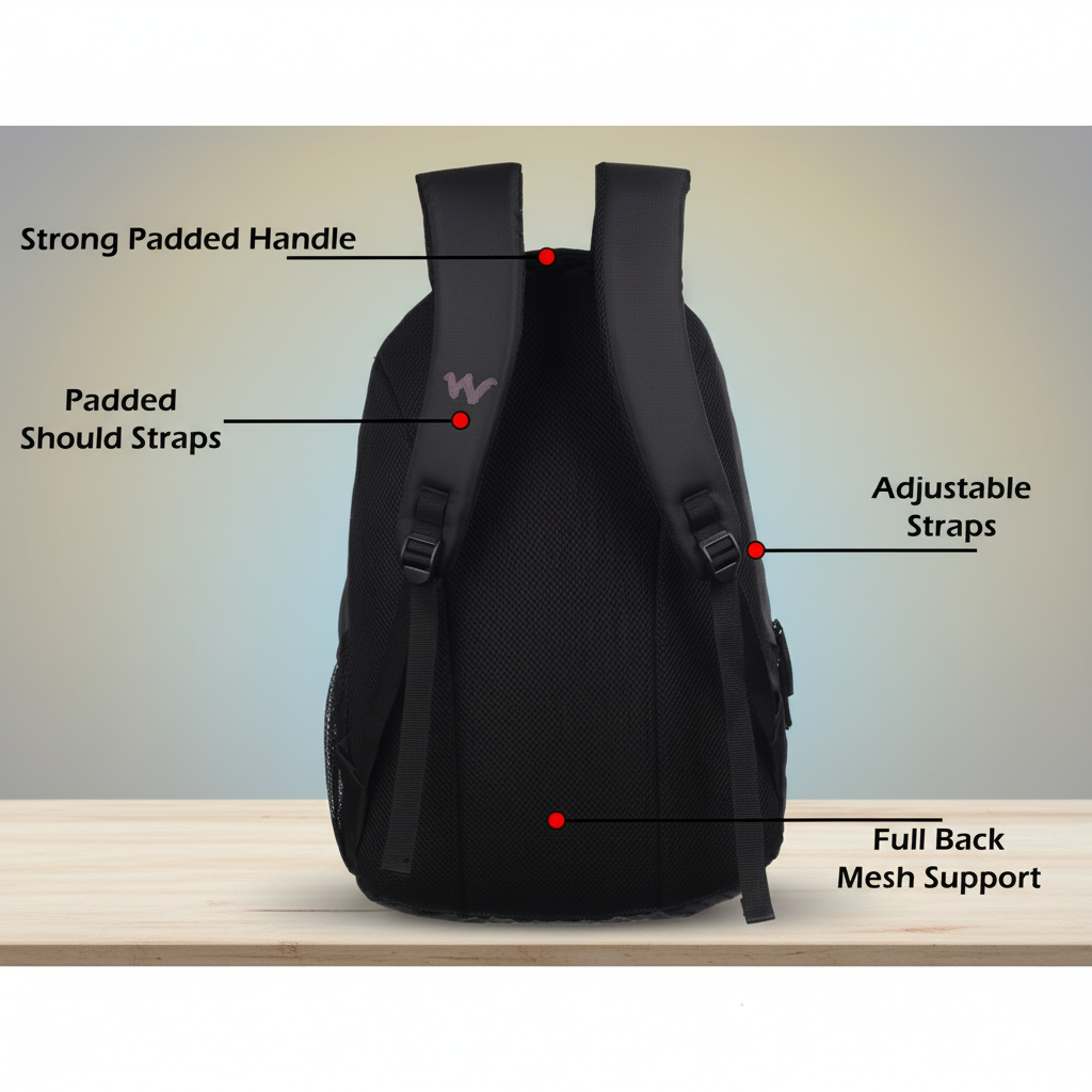 Wildcraft Power Laptop Backpack 28L Travel/School/College/Office Bag For Men & Women