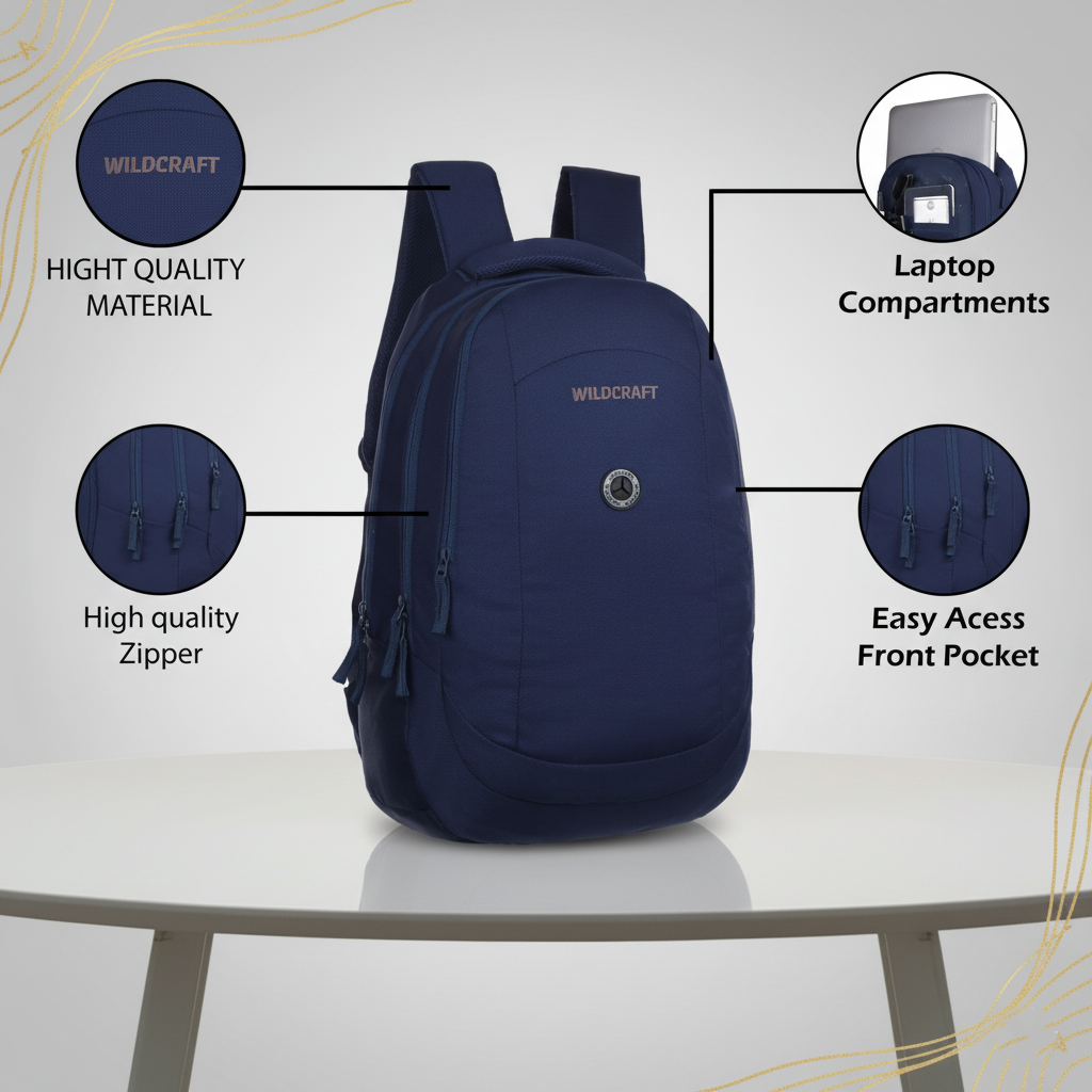 Wildcraft Power Laptop Backpack 28L Bag For Men & Women