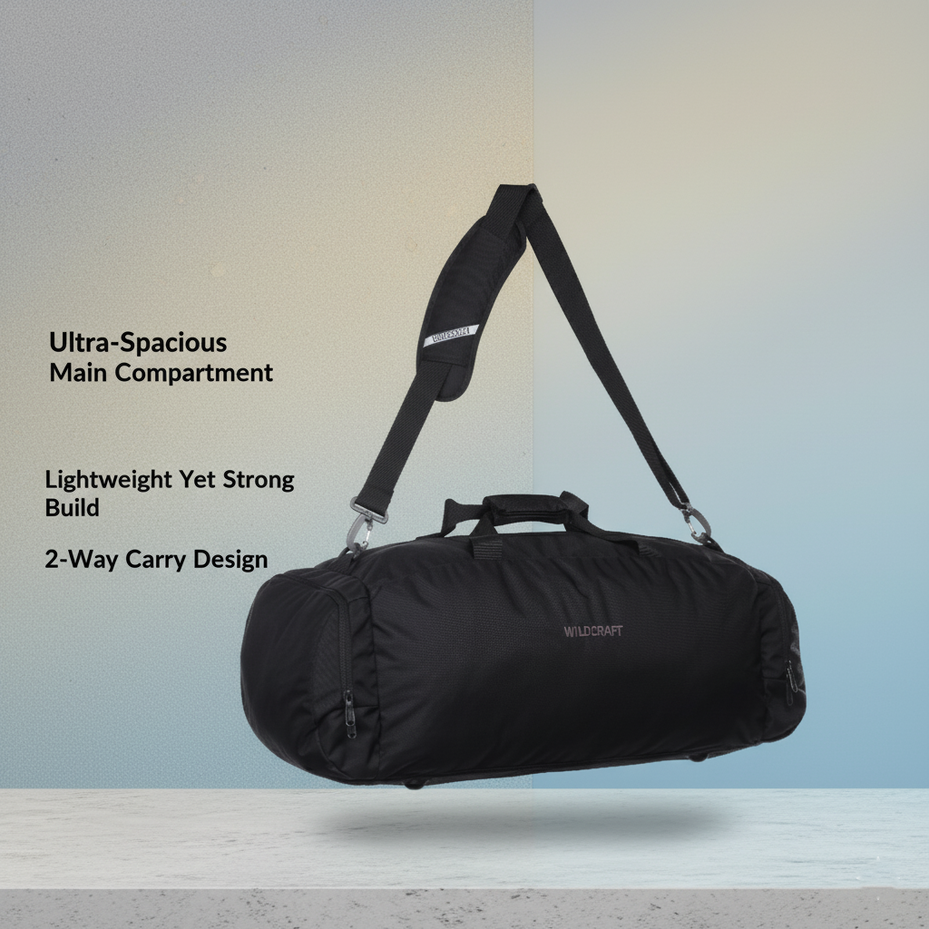 Wildcraft Duffle Bag, 45Lit Large Capacity, Large Capacity, Unisex Travel|Sports |Gym Bag