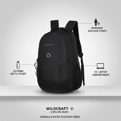 Wildcraft  Laptop Backpack 28L Travel/School/College/Office Bag For Men & Women