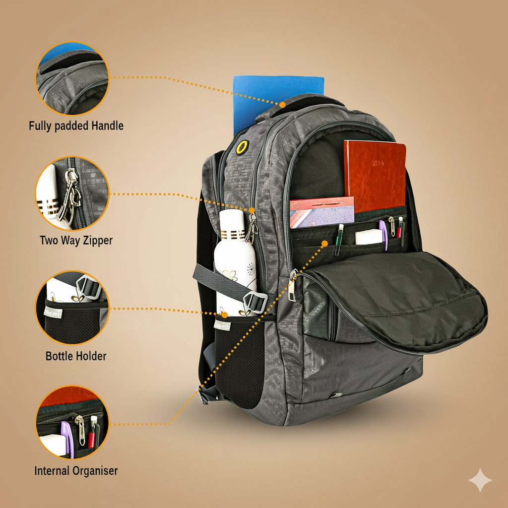 Dhariwal Backpack for Men & Women | Office, Travel, School, College bag|  45L BP-202