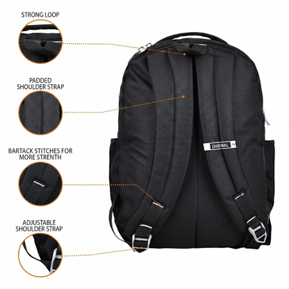 Dhariwal 32L BP-207 Unisex Backpack | Strong & Lightweight | Water-Resistant