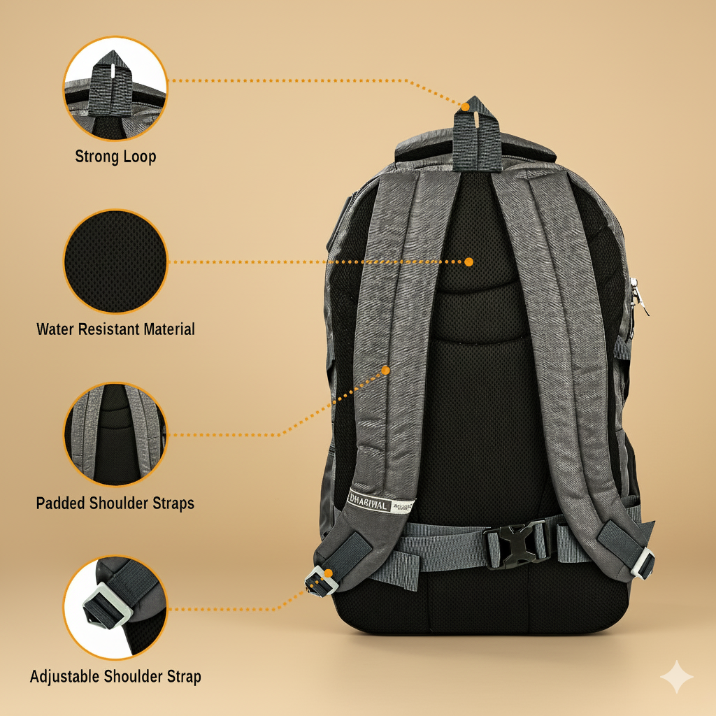 Dhariwal Backpack for Men & Women | Office, Travel, School, College bag|  45L BP-202