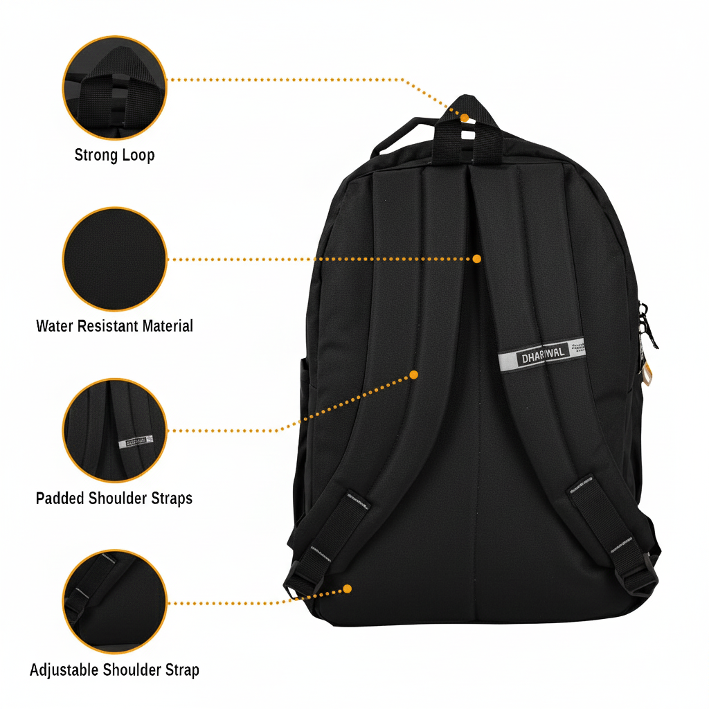 Dhariwal 36L BP-228  Unisex Backpack| Strong & Lightweight | Water-Resistant