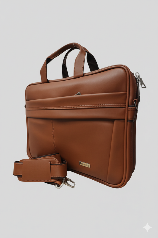 Dhariwal EB-621 Executive Leather Laptop Bag Men & Women  – Classic Brown Elegance