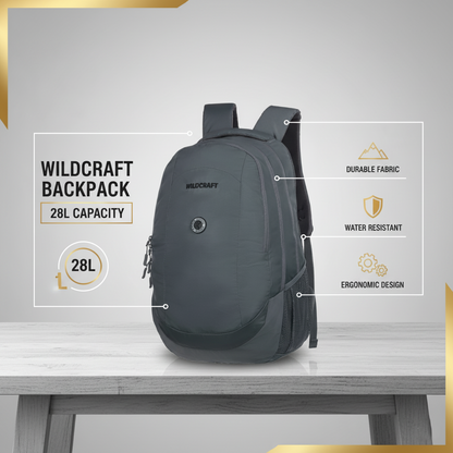 Wildcraft  Laptop Backpack 28L Travel/School/College/Office Bag For Men & Women