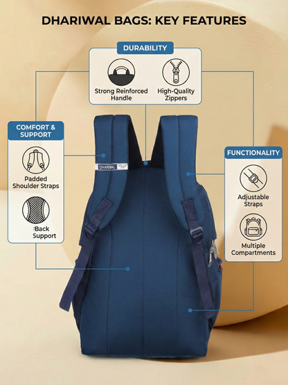 Dhariwal 38L BP -201  Unisex Backpack | Strong & Lightweight | Heavy Zipper Backpack