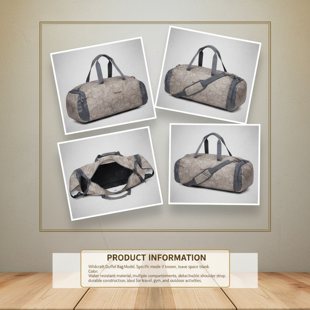 Wildcraft Duffle Bag, 45L Sleek Large Bag For Men&Women