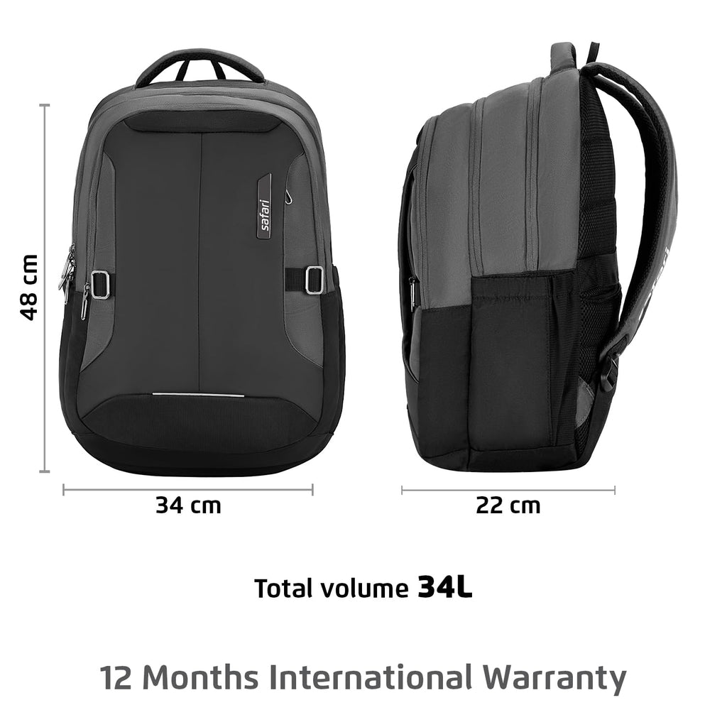 SAFARI  Spade 2  Large 34 L Laptop Backpack With RainCover