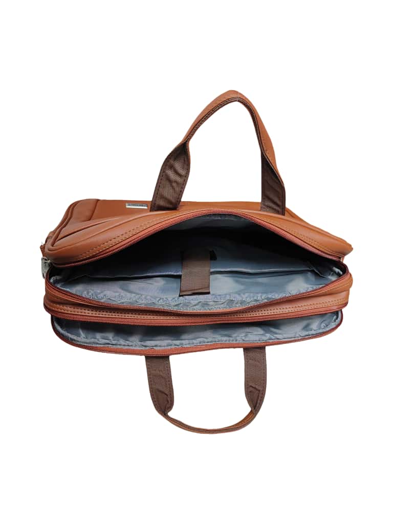 Dhariwal EB-621 Executive Leather Laptop Bag Men & Women  – Classic Brown Elegance