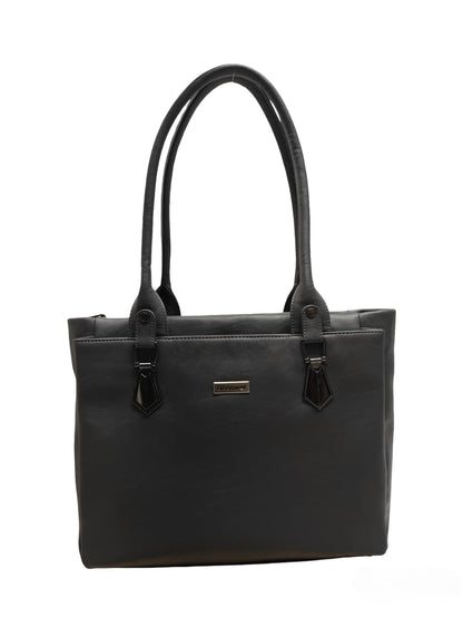 Dhariwal LAB-9916 Women’s Tote Handbag | 3 Main Compartments, 1 Side Zipper & Twin Handles | Premium PU Leather Bag