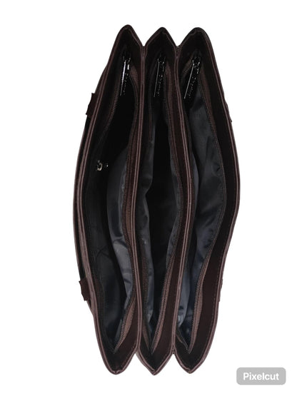 Dhariwal LAB-9915 Women’s Handbag | 3 Main Compartments, Side Zippers & Twin Handles | Premium PU Leather Bag
