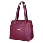 Dhariwal LAB-9915 Women’s Handbag | 3 Main Compartments, Side Zippers & Twin Handles | Premium PU Leather Bag
