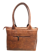 Dhariwal LAB-9916 Women’s Tote Handbag | 3 Main Compartments, 1 Side Zipper & Twin Handles | Premium PU Leather Bag