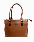 Dhariwal LAB-9916 Women’s Tote Handbag | 3 Main Compartments, 1 Side Zipper & Twin Handles | Premium PU Leather Bag