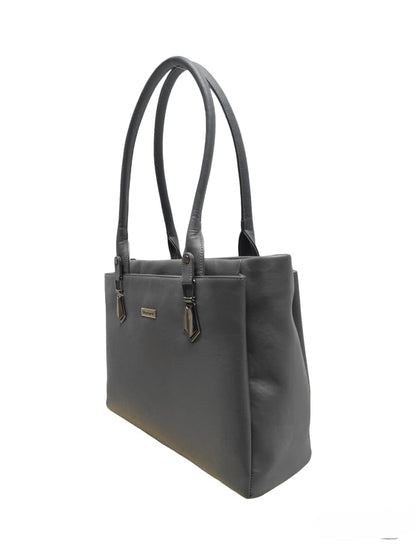 Dhariwal LAB-9916 Women’s Tote Handbag | 3 Main Compartments, 1 Side Zipper & Twin Handles | Premium PU Leather Bag
