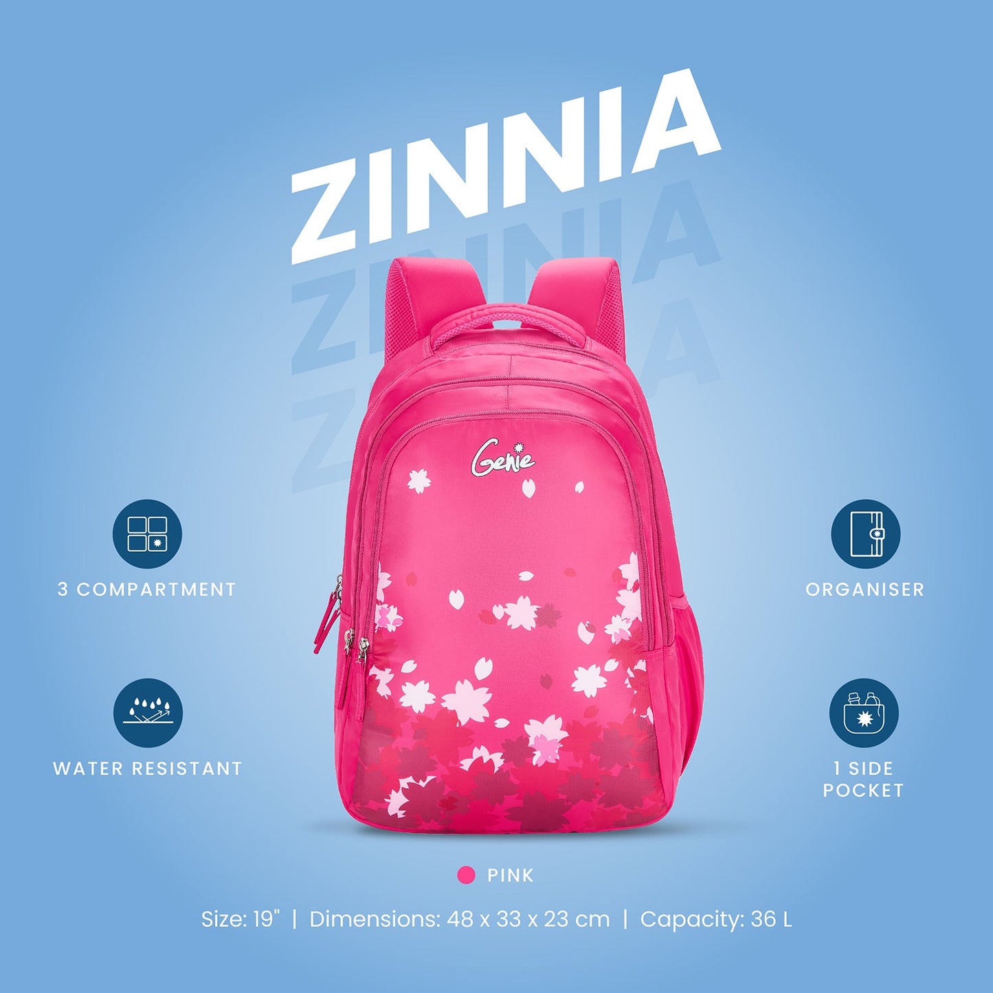 Genie Zinnia 19 Inch Backpack