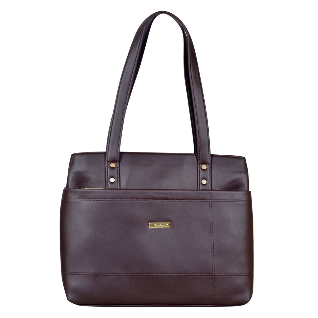 Dhariwal LAB-9915 Women’s Handbag | 3 Main Compartments, Side Zippers & Twin Handles | Premium PU Leather Bag