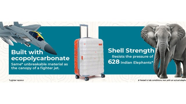 Uppercase Topo Cabin n Check-in TSA Lock Hard Trolley Orange n White