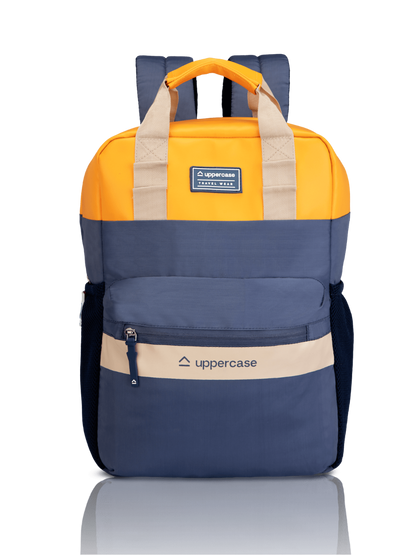 Uppercase Vegan Leather 14" Laptop Backpack Water Repellent College Bag 17L