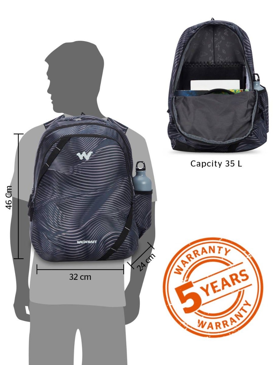 Wildcraft Bravo 35L Backpack with Rain Cover (12955)