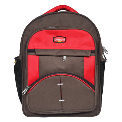 Dhariwal 26L Water Resistant Dual Compartment Matty School Bag School Bag SCB-305 Class 1 to 4 School Bags Dhariwal Brown 