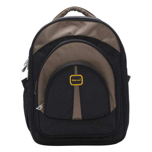Dhariwal 38L Water Resistant Triple Compartment Matty School Bag SCB-302 Class 4 to 12 School Bags Dhariwal Black 