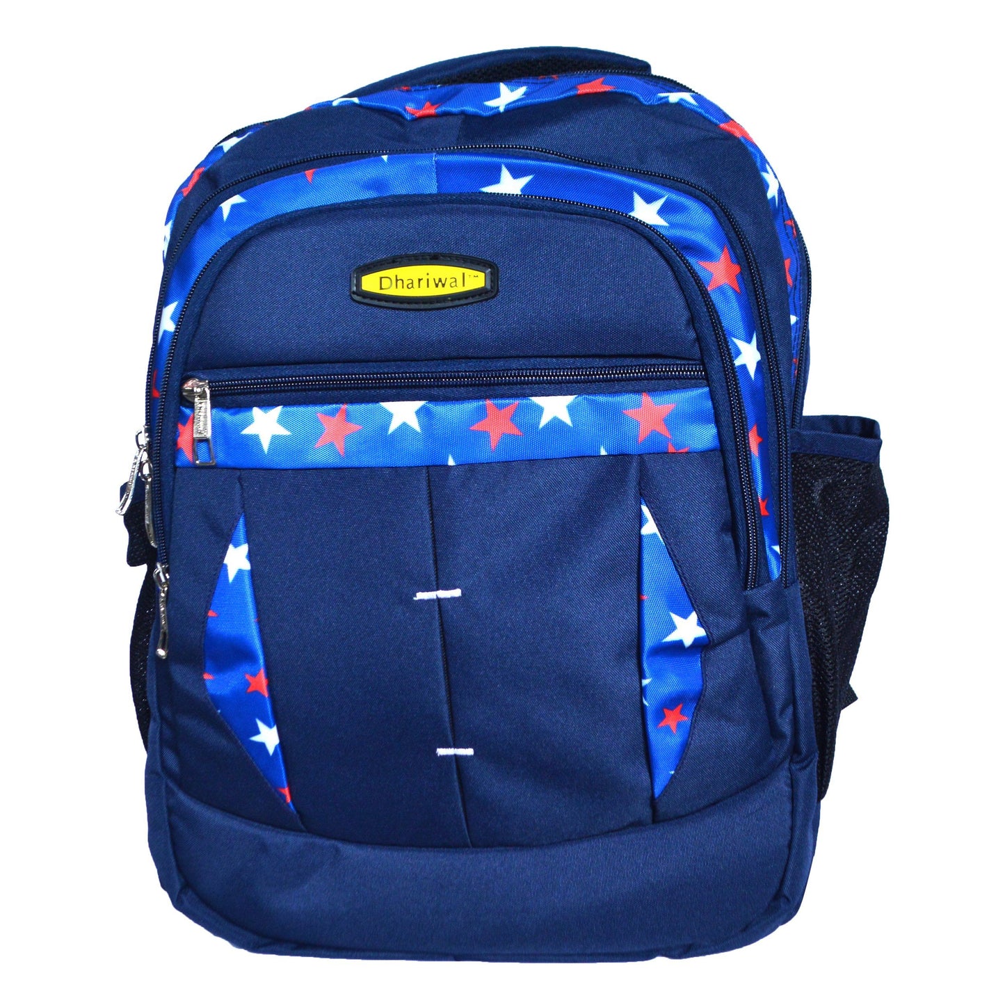 Dhariwal Dual Compartment Backpack with Rain Cover 37L BP-229 School Bags Mohanlal Jain (Dhariwal Bags) Navy Blue 