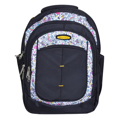 Dhariwal Dual Compartment Backpack with Rain Cover 41L BP-227 School Bags Mohanlal Jain (Dhariwal Bags) Black 