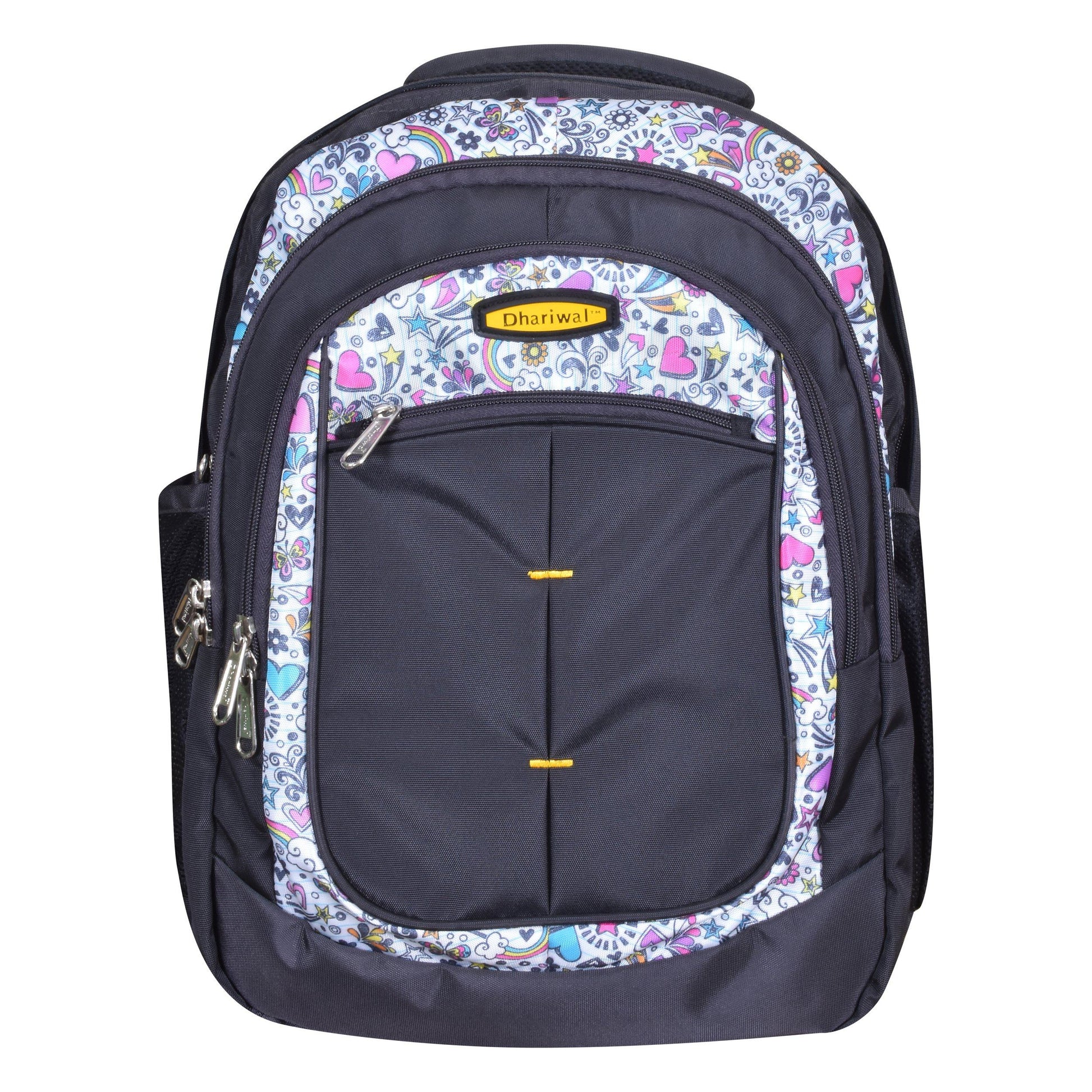 Dhariwal Dual Compartment Backpack with Rain Cover 41L BP-227 School Bags Mohanlal Jain (Dhariwal Bags) Grey 