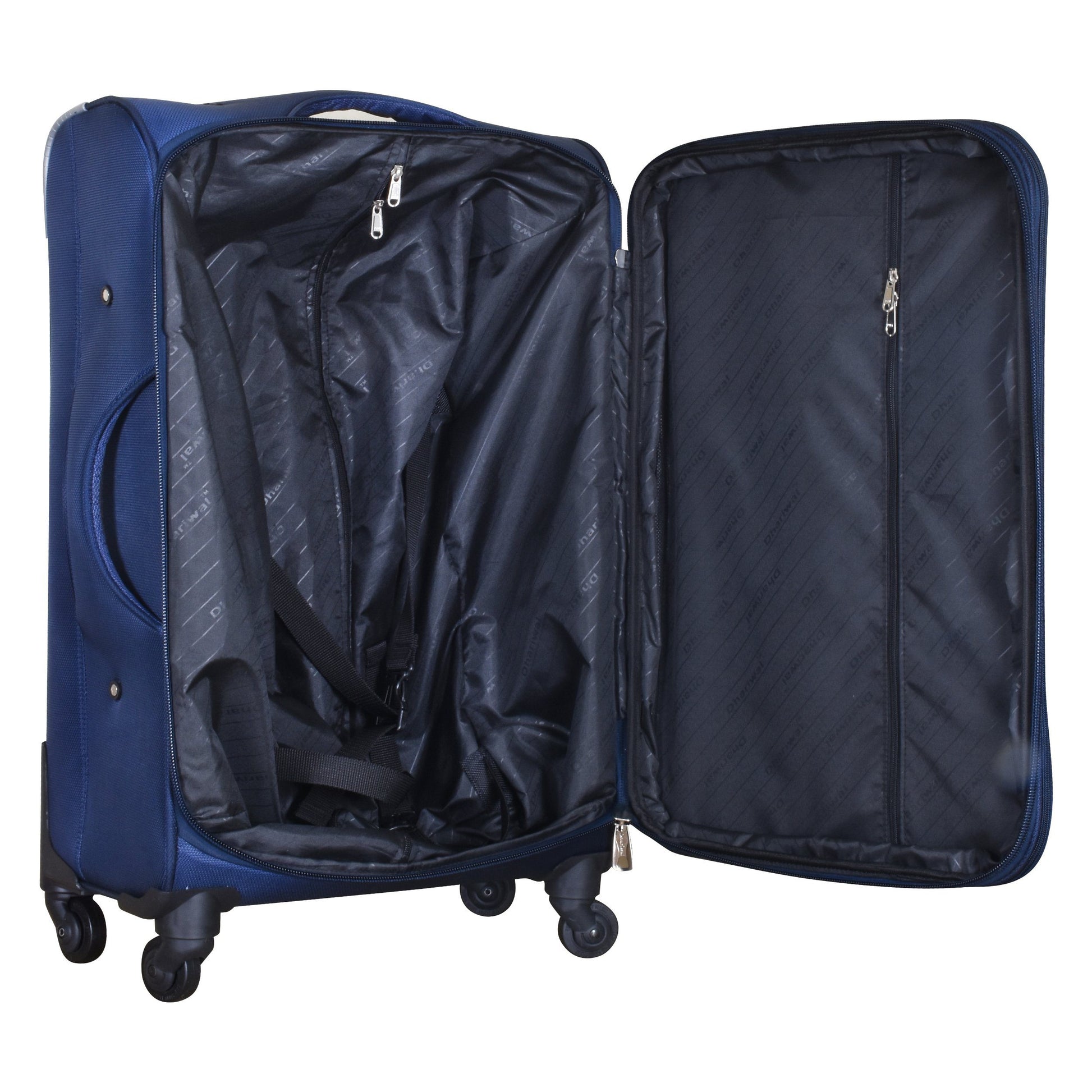 Dhariwal Expandable 4W Soft Sided Check-in Trolley Suitcase 24 inch/70 cms 86L SC-808 Suitcases Mohanlal Jain (Dhariwal Bags) 