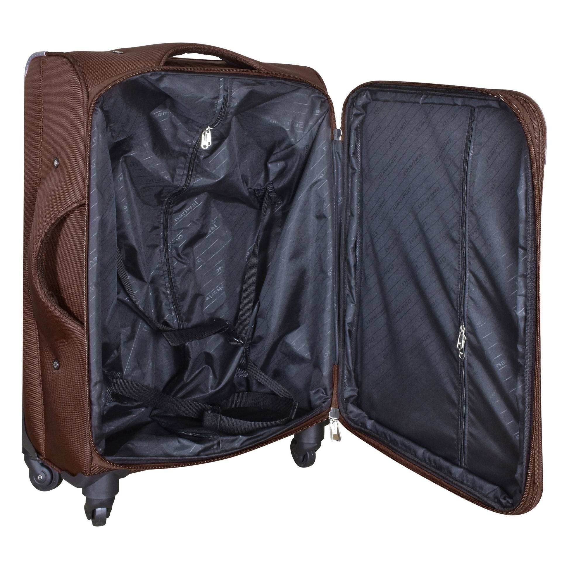 Dhariwal Expandable 4W Soft Sided Check-in Trolley Suitcase 24 inch/70 cms 86L SC-808 Suitcases Mohanlal Jain (Dhariwal Bags) 