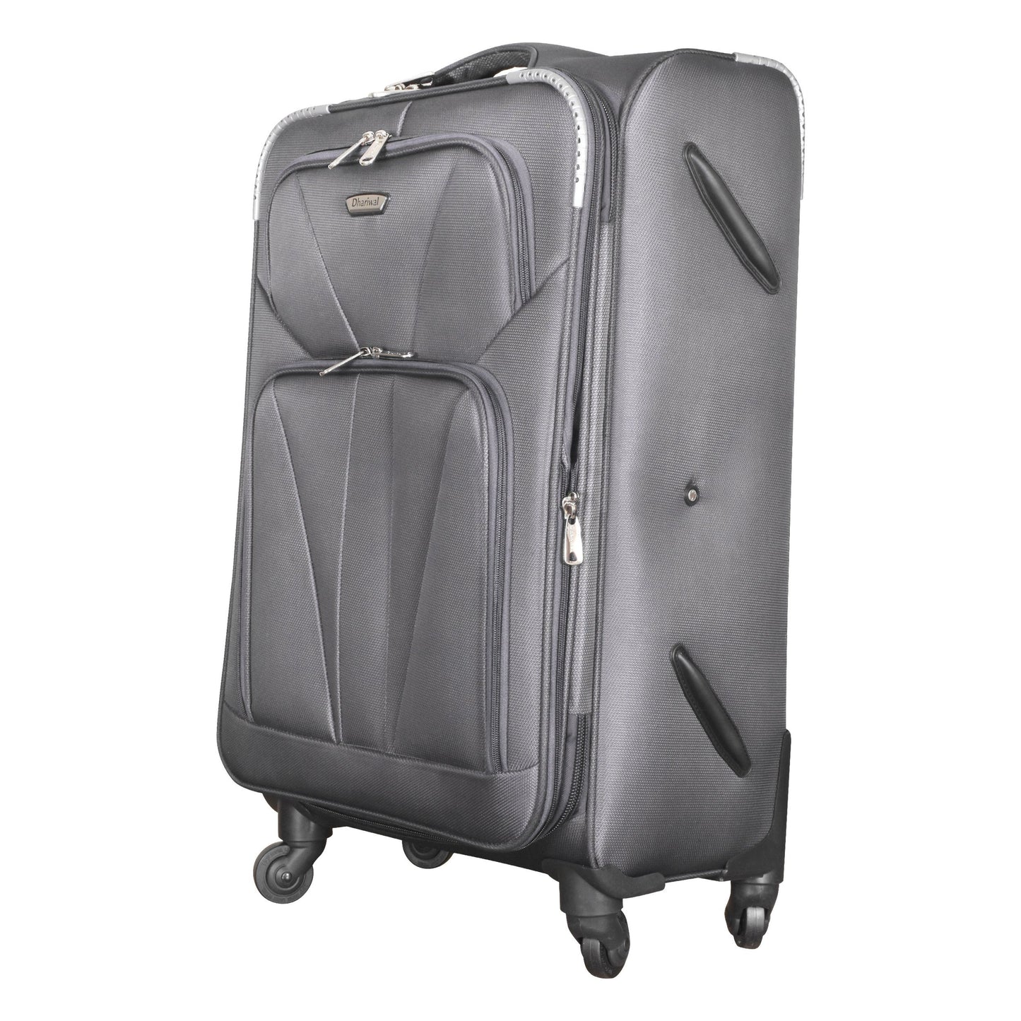 Dhariwal Expandable 4W Soft Sided Check-in Trolley Suitcase 24 inch/70 cms 86L SC-808 Suitcases Mohanlal Jain (Dhariwal Bags) 