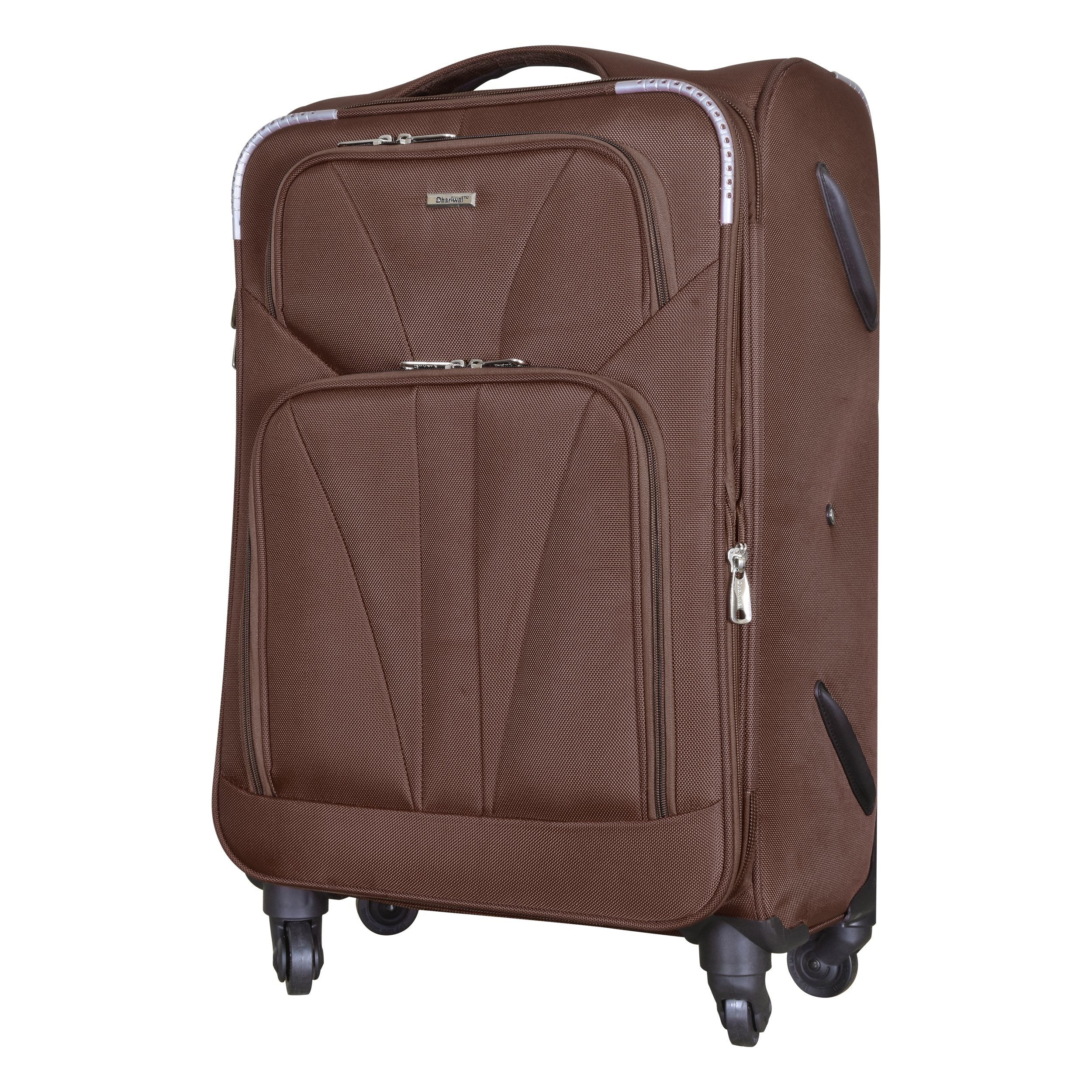 Dhariwal Expandable 4W Soft Sided Check-in Trolley Suitcase 24 inch/70 cms 86L SC-808 Suitcases Mohanlal Jain (Dhariwal Bags) 