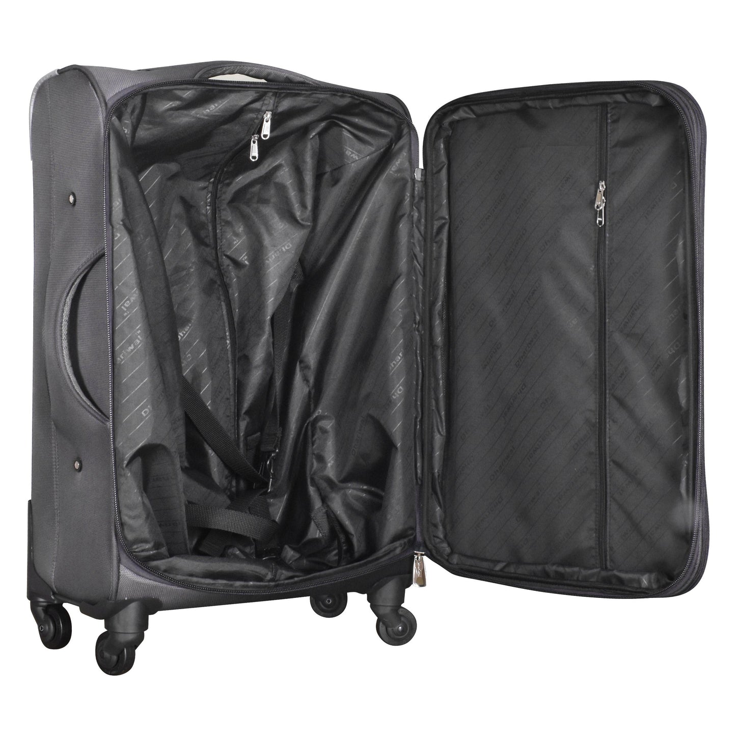 Dhariwal Expandable 4W Soft Sided Check-in Trolley Suitcase 24 inch/70 cms 86L SC-808 Suitcases Mohanlal Jain (Dhariwal Bags) 