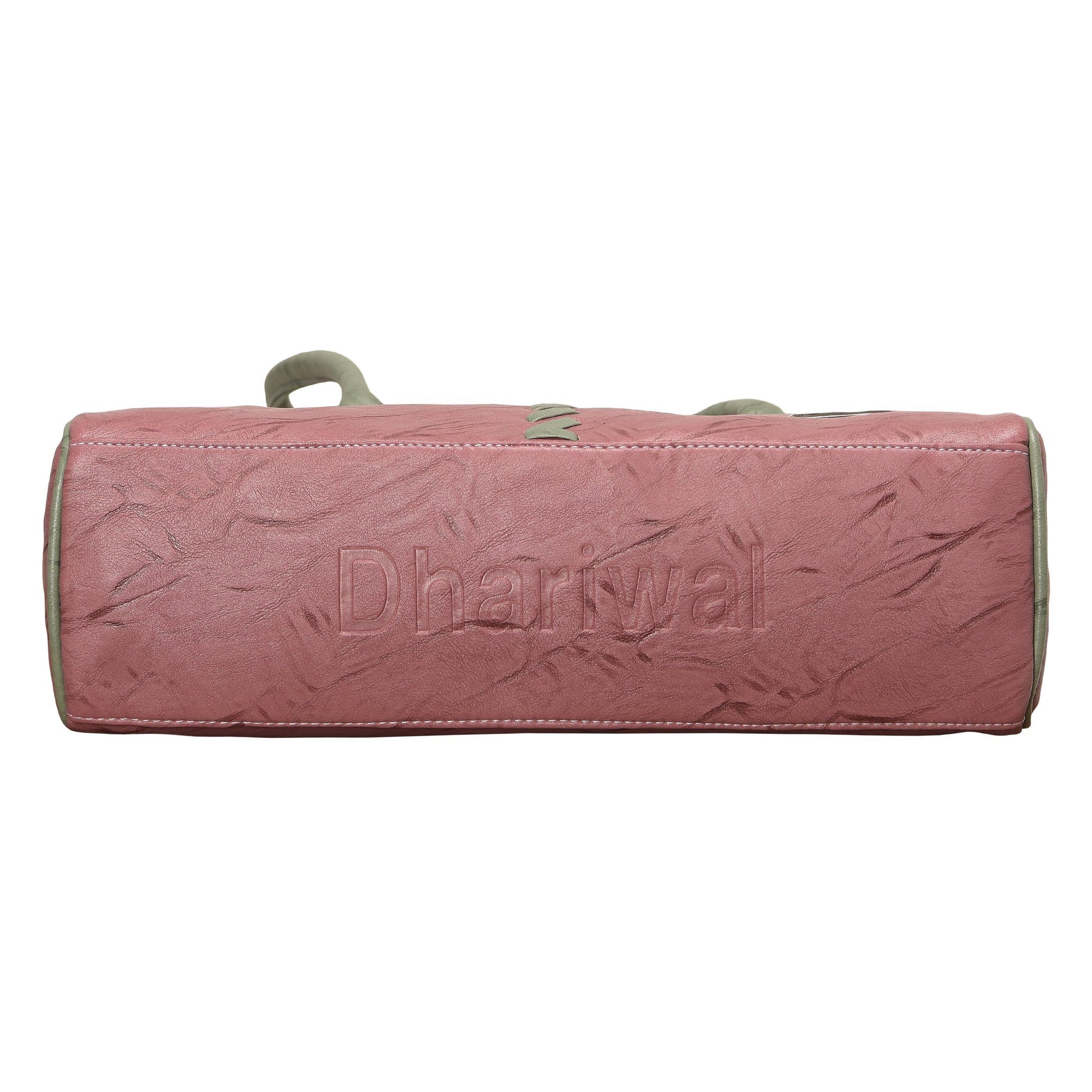 Dhariwal Foam Twin Handle Pink Ladies Handbag for Casual, Outdoor, Party, Kitty, Travel, College, Office, Shopping & Gifting Mohanlal Jain (Dhariwal Bags) 