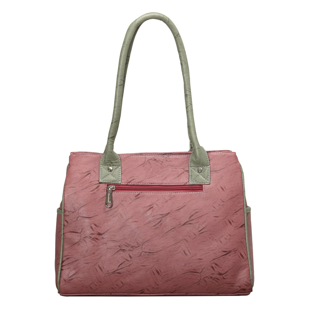 Dhariwal Foam Twin Handle Pink Ladies Handbag for Casual, Outdoor, Party, Kitty, Travel, College, Office, Shopping & Gifting Mohanlal Jain (Dhariwal Bags) 