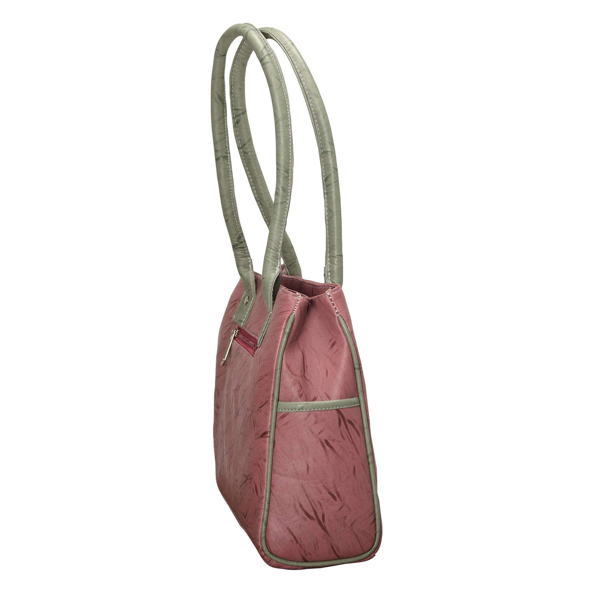 Dhariwal Foam Twin Handle Pink Ladies Handbag for Casual, Outdoor, Party, Kitty, Travel, College, Office, Shopping & Gifting Mohanlal Jain (Dhariwal Bags) 
