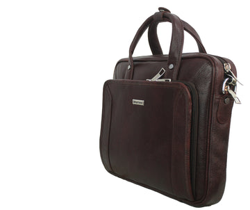 Dhariwal Genuine Leather Laptop Bag File Messenger Bag with Strap upto 13 Inch | Laptop Bag for Men EB-612 Executive Bags Dhariwal 