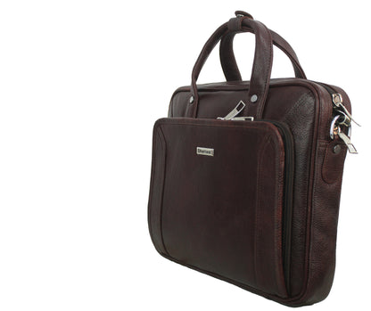 Dhariwal Genuine Leather Laptop Bag File Messenger Bag with Strap upto 13 Inch | Laptop Bag for Men EB-612 Executive Bags Dhariwal 