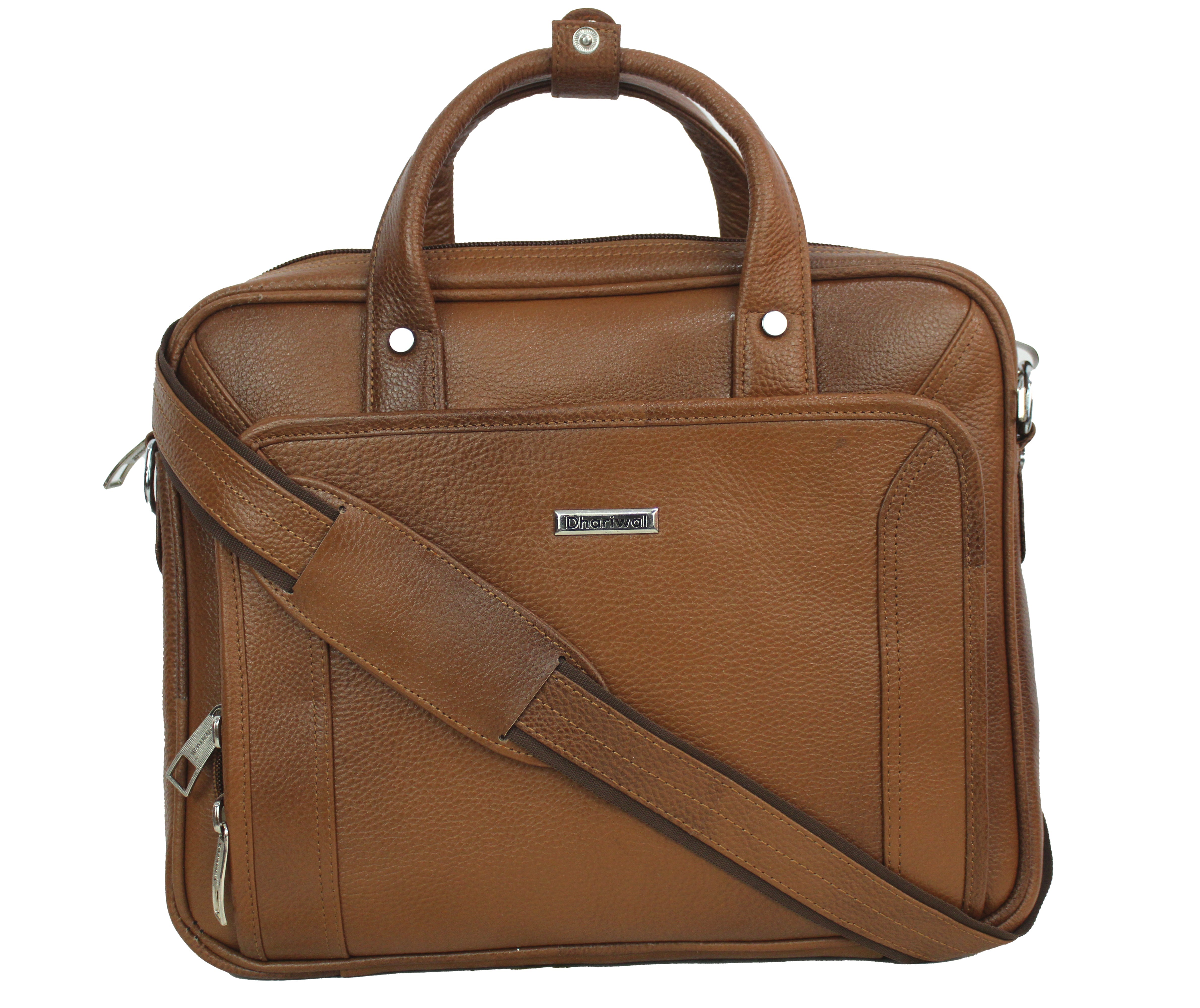 Blofinche Laptop Messenger shoulder bag: Genuine Leather work Briefcase  13.3 15.6 inch designer handbag